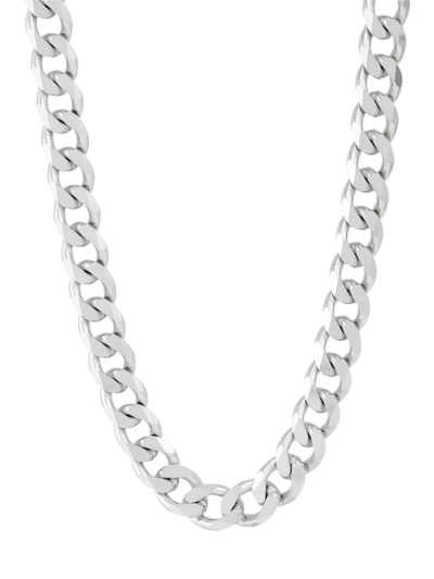 Shop Saks Fifth Avenue Made In Italy Men's Sterling Silver Curb Chain