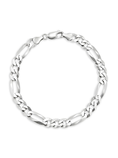 Shop Saks Fifth Avenue Made In Italy Men's Sterling Silver Figaro Chain Bracelet
