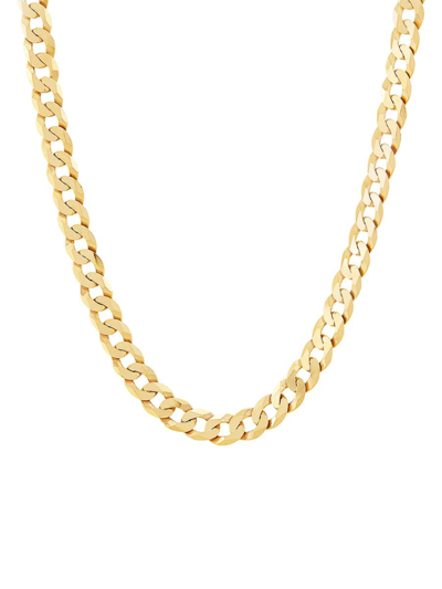 Shop Saks Fifth Avenue Made In Italy Men's 14k Goldplated Sterling Silver Curb Chain Necklace/24"