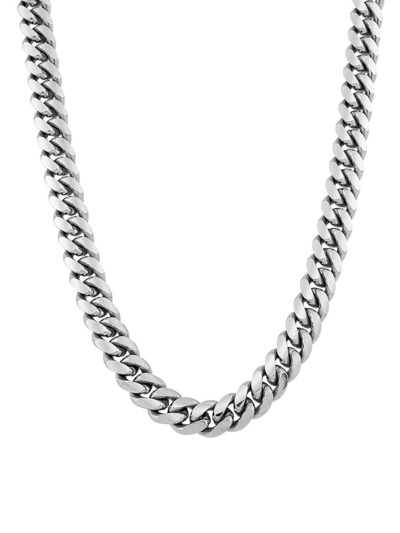 Shop Saks Fifth Avenue Made In Italy Men's Sterling Silver Cuban Chain Necklace/26"