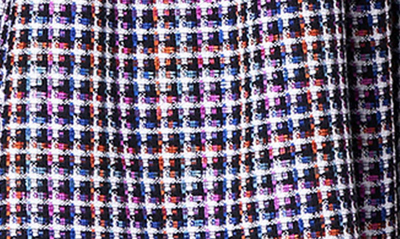 Shop Carolina Herrera Embellished Embroidered Check Crop Jacket In Multi-color