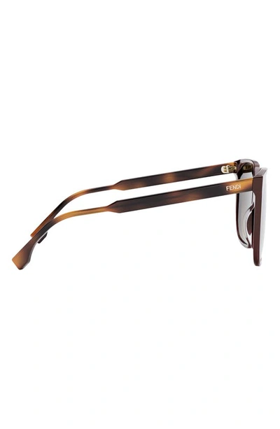 Shop Fendi The  Fine 59mm Geometric Sunglasses In Bordeaux