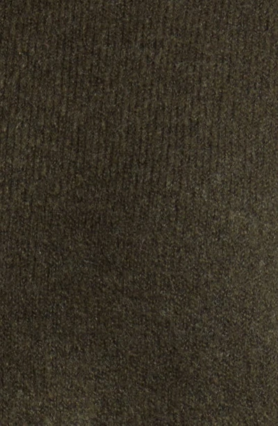 Vince Camuto Center Seam Crewneck Sweater In Dark Olive
