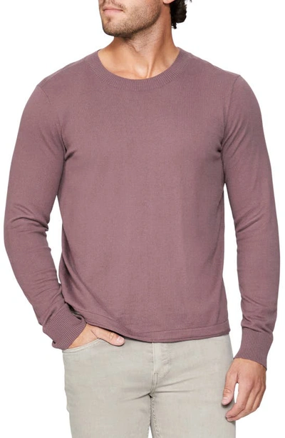 Shop Paige Champlin Crewneck Cotton & Wool Sweater In Smokey Lavender