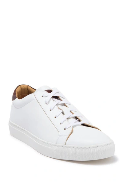 Shop To Boot New York Devin Leather Sneaker In White/tan