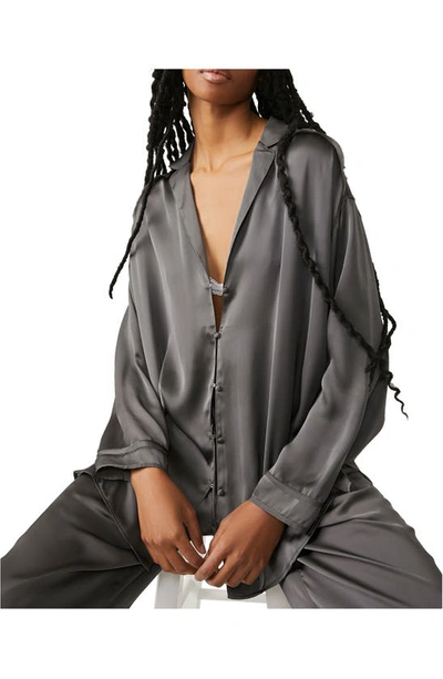 Shop Free People Dreamy Days Pajamas In Washed Black