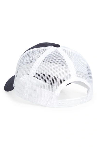 Shop Brixton Crest Trucker Hat In Navy/ White