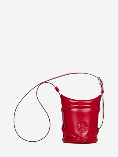 Shop Alexander Mcqueen The Curve Shoulder Bag In Red