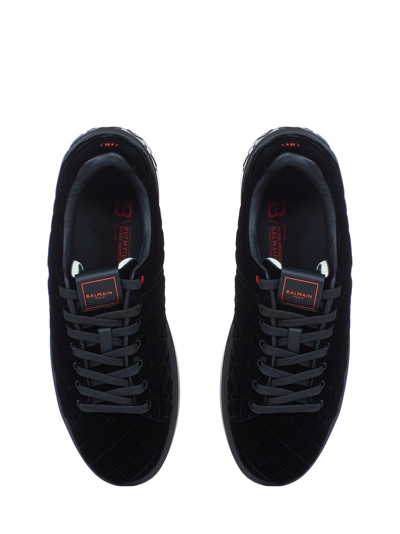 Shop Balmain Paris B-court Sneakers In Black