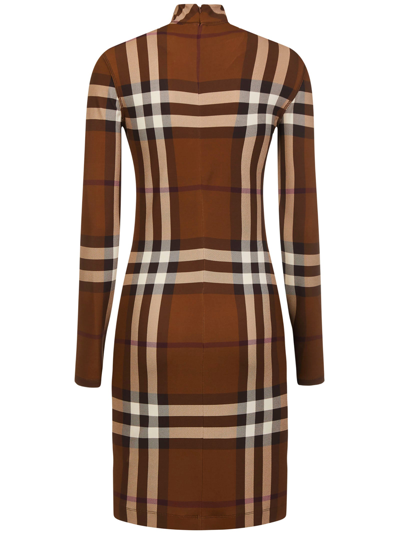 Shop Burberry Dress In Brown