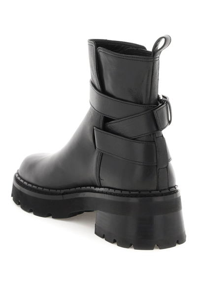 Shop By Far Nappa Leather 'warner2 Ankle Boots In Black