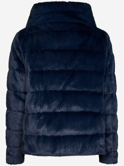 Shop Herno Down Jacket In Blue