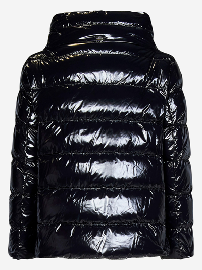 Shop Herno Gloss Down Jacket In Black