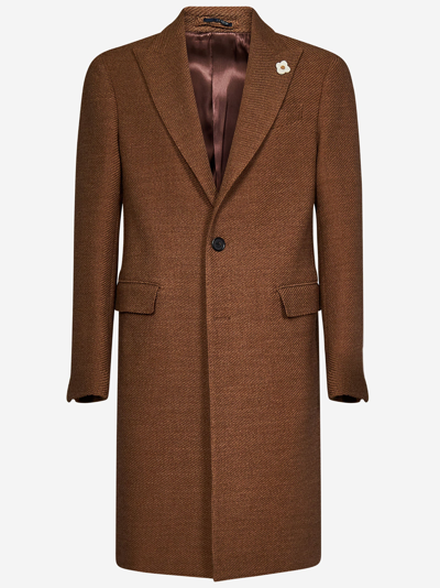 Shop Lardini Coat In Brown