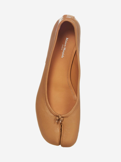 Shop Maison Margiela Tabi Ballet Shoes In Camel