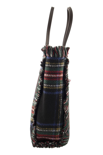 Shop Mc2 Saint Barth Tartan Shoulder Bag Vanity In Multicolor