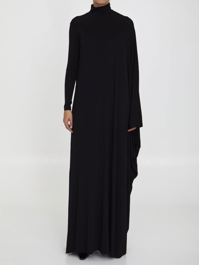 Shop Balenciaga Minimal Maxi Dress In Black