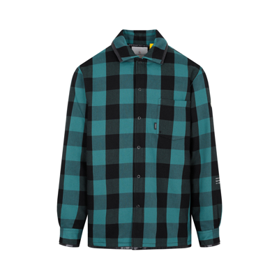 Shop Moncler Genius Simmon Overshirt Wintercoat In Green