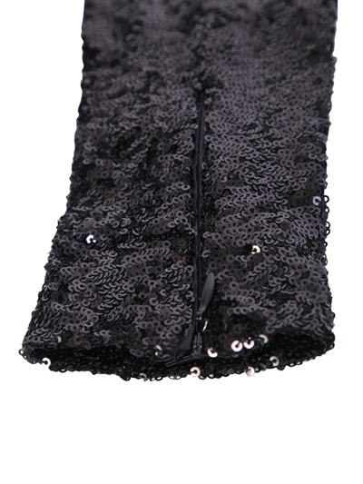 Shop Msgm Sequined Hand Glove By . The Brand Is Renowned For Its Creative Success, Attracting Attenti In Black