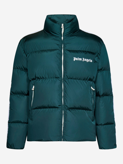 Shop Palm Angels Classic Track Down Jacket In Green