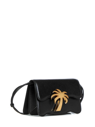 Shop Palm Angels Palm Beach Mini Shoulder Bag In Black