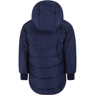 Shop Timberland Blue Jacket For Boy With Logo