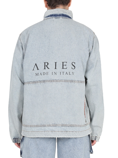 Shop Aries Cargo Jacket In Blu