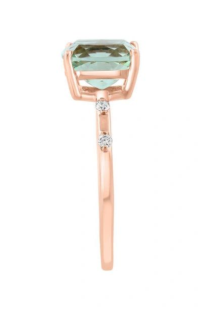 Effy 14k Rose Gold Pavé Diamond Quartz Ring In Pink