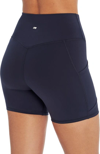 Shop Marika Linnette High Waist Control Shorts In Midnight Blue