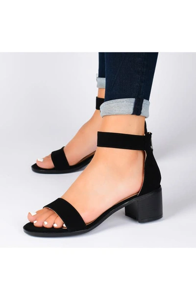 Shop Journee Collection Percy Open Toe Heeled Sandal In Black