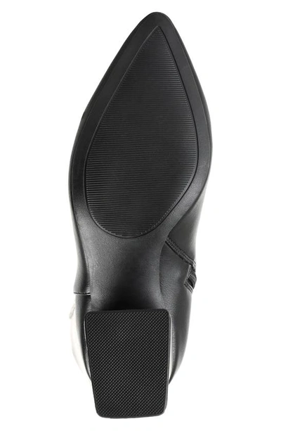 Shop Journee Collection Landree Vegan Leather Block Heel Boot In Black