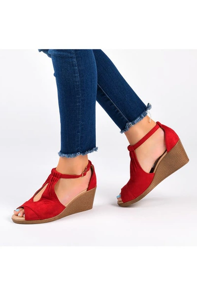 Journee Collection Collection Women's Tru Comfort Foam Wide Width Kedzie Wedge In Black