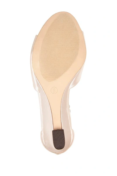 Journee Collection Journee Connor Embellished Strap Wedge Sandal In Cream