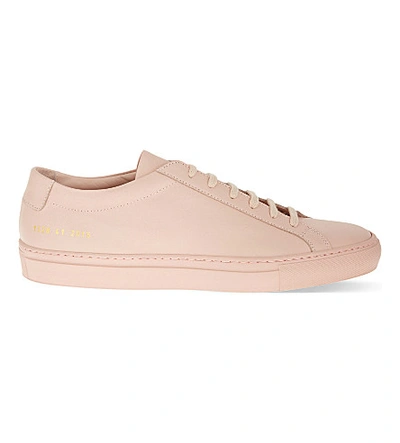Common Projects Original Achilles Low-top Leather Trainers In Pink Mono Leather