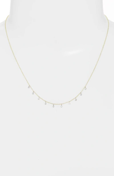 Shop Meira T Diamond Shaker Frontal Necklace In Diamond/ Gold