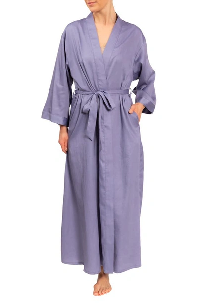 Shop Everyday Ritual Colette Cotton Robe In Violet