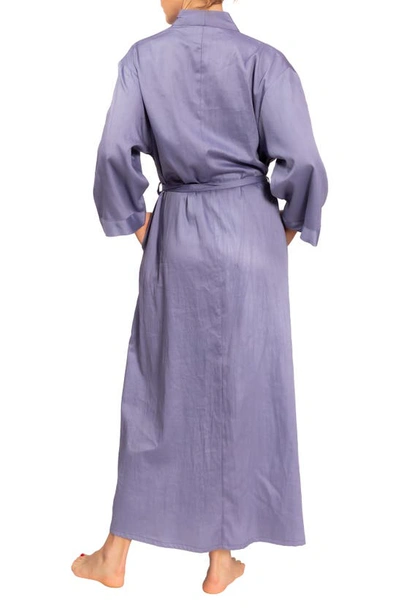 Shop Everyday Ritual Colette Cotton Robe In Violet