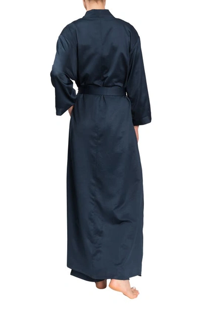 Shop Everyday Ritual Colette Cotton Robe In Inky Blue