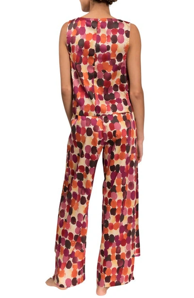 Shop Everyday Ritual Piper Wide Leg Sleeveless Cotton Pajamas In Painters Pallet