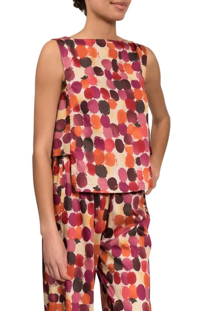 Shop Everyday Ritual Piper Wide Leg Sleeveless Cotton Pajamas In Painters Pallet