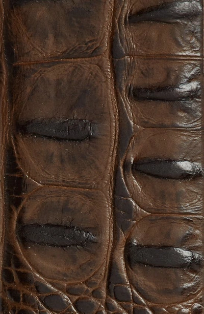 Shop Torino Hornback Embossed Leather Belt In Brown
