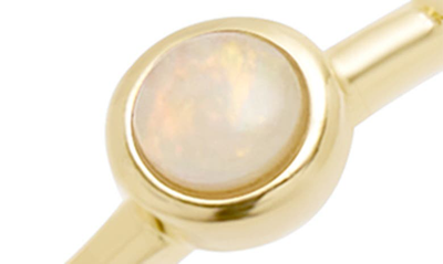 Shop Brook & York Pippa Opal Extra Thin Ring In Gold