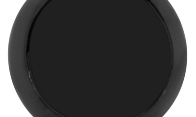 Brook & York Black Round Stud Earrings In Black