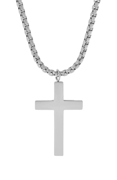 Shop Brook & York Cross Pendant Necklace In Silver