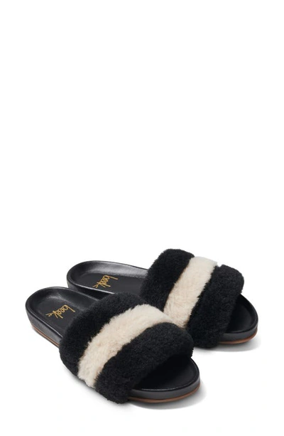 Beek Martin Genuine Shearling Slide Sandal In Black | ModeSens