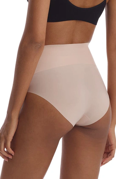 Shop Commando Zone Smoothing High Waist Briefs In Beige