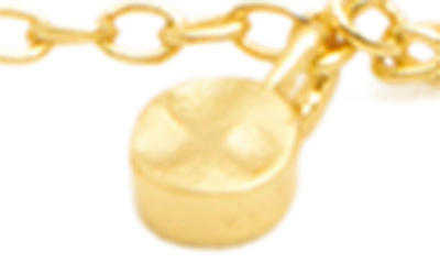 Shop Gorjana Chloe Mini Disc Charm Bracelet In Gold