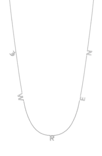 Bony Levy Icon Personalized Diamond Charm Necklace In 18k White Gold - 5 Charms