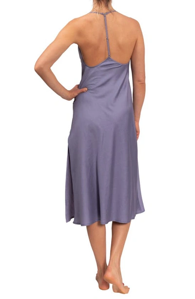 Everyday Ritual Sloan T-back Midi Nightgown In Violet
