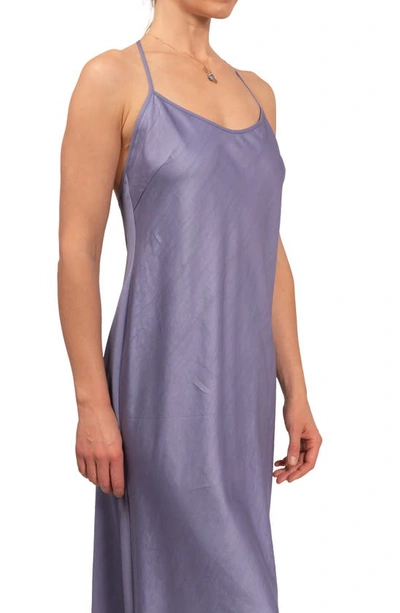 Everyday Ritual Sloan T-back Midi Nightgown In Violet